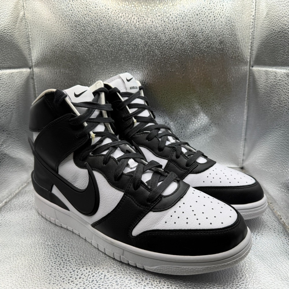 Size 10.5 AMBUSH x Nike Dunk High Black White Mens‎ Lace Up Sneakers CU7544-001